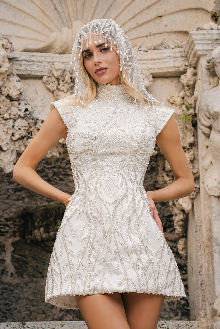 HIKARI BEADED SHORT DRESS