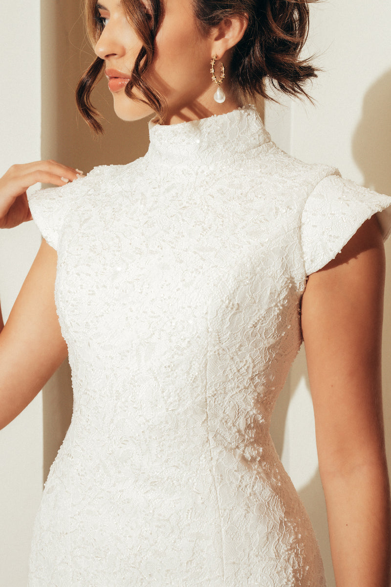 HIKARI LACE DRESS | WHITE